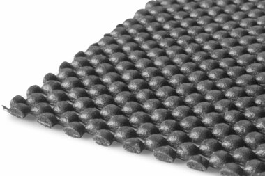 PVC on roll 10mx1500mmx3mm perforated dark gray