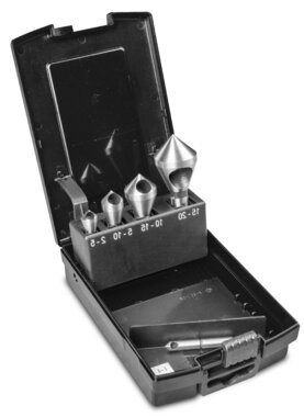 Zinc-plated cutter set with 5-piece angled hole