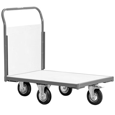 Transport trolley large 360° 1 end wall 500kg