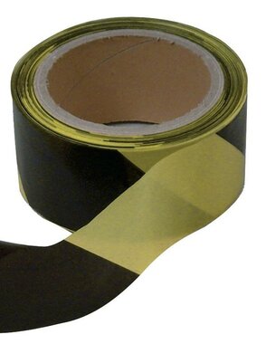 Ribbon outlet black-yellow 50mm x10 pieces