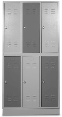 Locker cabinet with 6 lockers: 3Column x 2Row