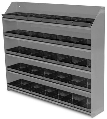 Tray rack with 30 plastic trays