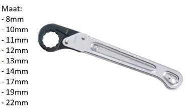 Open ring wrench with ratchet