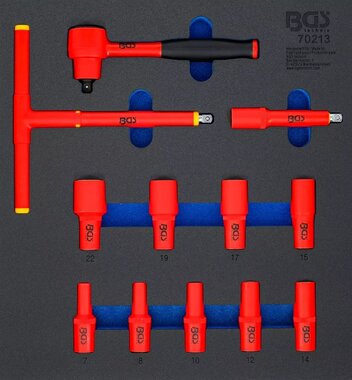 Tool Tray 2/3: VDE Socket Set (3/8) Drive 7 - 22 mm 12 pcs