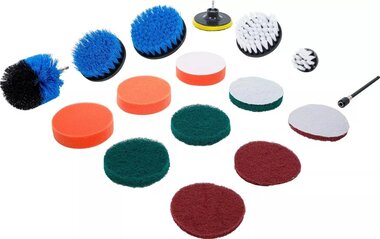 Grinding / Polishing Discs and Brush Attachment Set for Drills 16 pcs