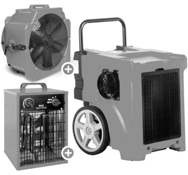 Set construction dryer + fan + heater