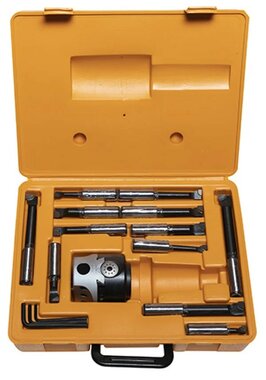 Lathe Bore Head with Boring Bar Set 75 mm 12-pieces