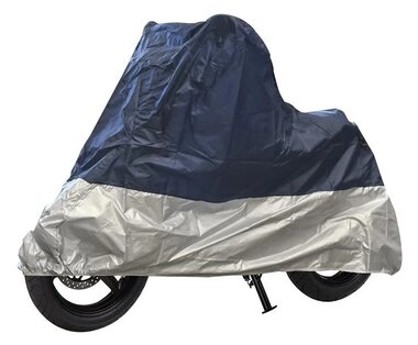 Motorcycle cover XL blue/silver