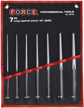 Long tapered punch set SAE 7pc