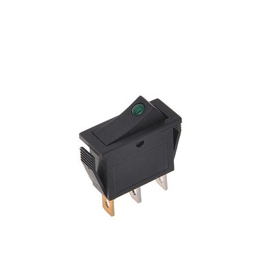 Rocker switch LED green 12V / 24V-max. 10A