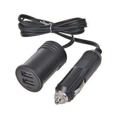 Extension cord 1M with 2-Way USB charger 12V/24V