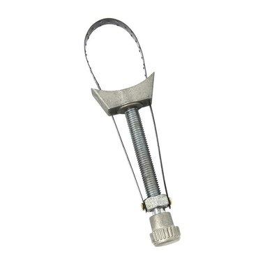 Oil filter wrench adjustable with steel strap