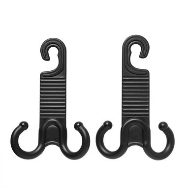 Headrest hanger with double hook set of 2 pieces